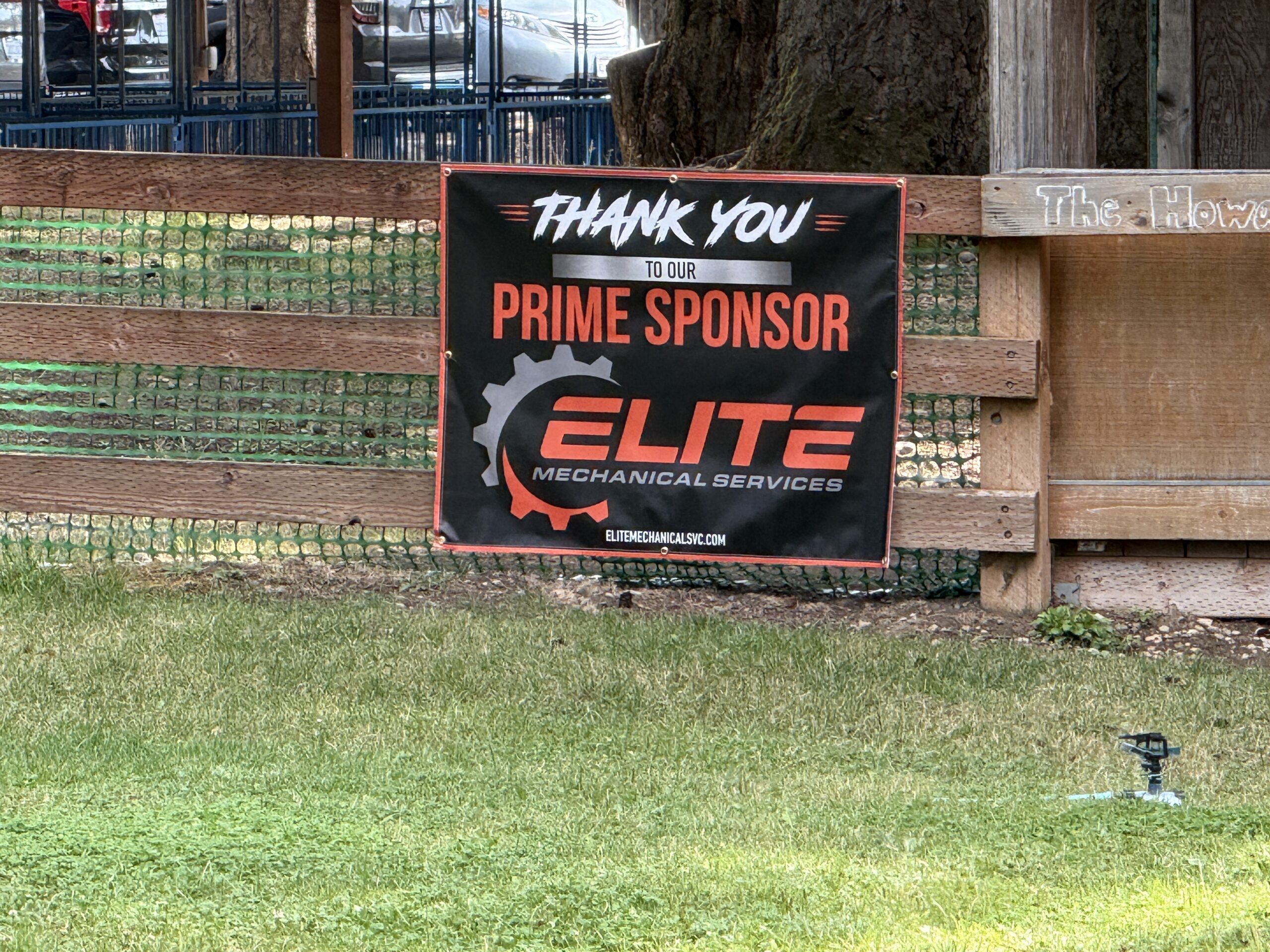 Sponsor Banner at the Howard Young Arena.